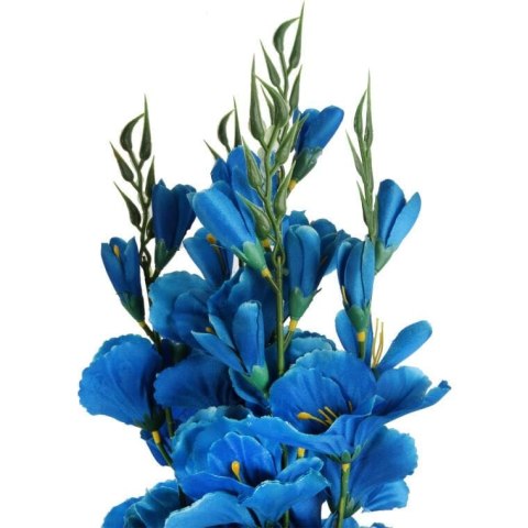 Sztuczny Bukiet Niebieskich Gladioli - 5 Sztuk, Wysokość 65 cm