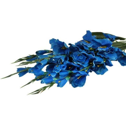 Sztuczny Bukiet Niebieskich Gladioli - 5 Sztuk, Wysokość 65 cm