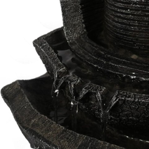 Fontanna dekoracyjna LED nawilżająca powietrze, kolor czarny, zasilanie sieciowe