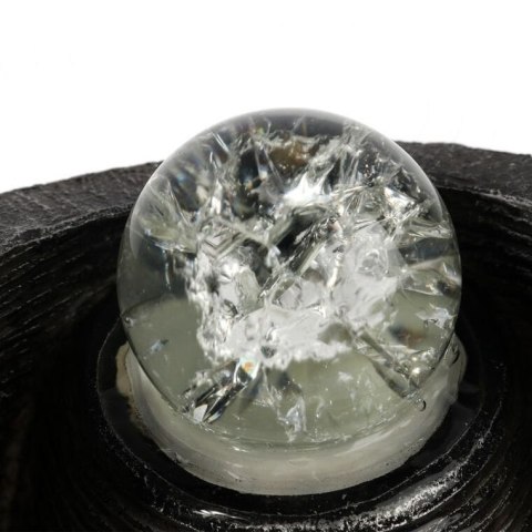 Fontanna dekoracyjna LED nawilżająca powietrze, kolor czarny, zasilanie sieciowe