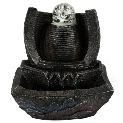 Fontanna dekoracyjna LED nawilżająca powietrze, kolor czarny, zasilanie sieciowe