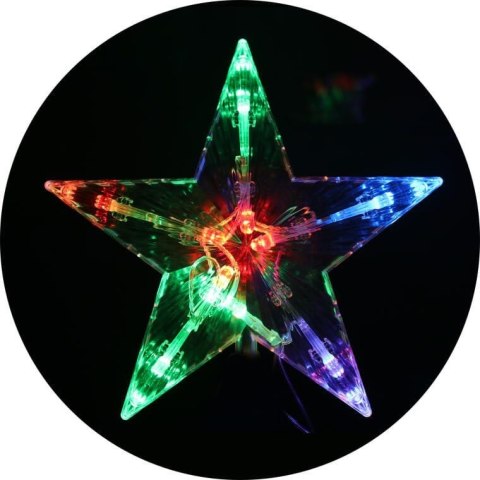 Gwiazda LED na czubek choinki z multi światłem 16 cm NA BATERIE
