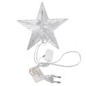 Gwiazda LED na czubek choinki z multi światłem 16 cm NA BATERIE