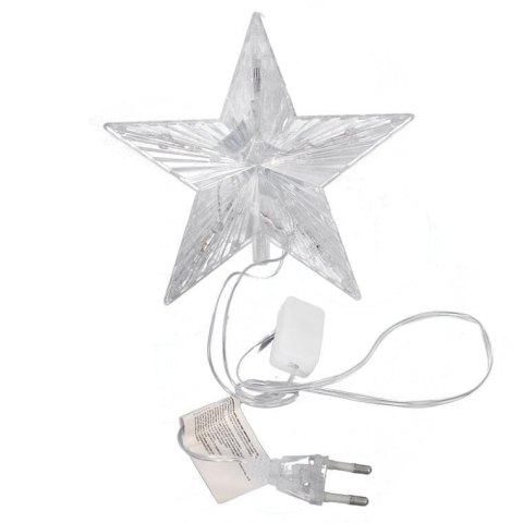 Gwiazda LED na czubek choinki z multi światłem 16 cm NA BATERIE