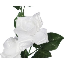 RÓŻA GAŁAZKA 3 KWIATÓW 72 CM KOLOR BIAŁY