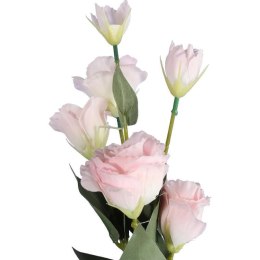 Różowa gałązka Eustoma z 6 kwiatami, wysokość 80 cm, wyglądająca jak żywa