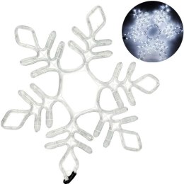 Świetlna Dekoracja Neonowa w Kształcie Śnieżynki 56cm do Użytku Zewnętrznego IP 44, 220V, Biała