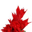 Sztuczny Bukiet Eleganckich Lilii i Róż w Kolorze Czerwonym, 56 cm
