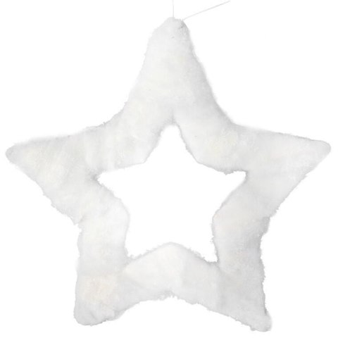 BIAŁA ZAWIESZKA DEKORACYJNA GWIAZDA 40 CM