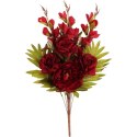 Bukiet płaska wiązanka nagrobna mix gladioli róż i piwonii 68cm BORDOWA