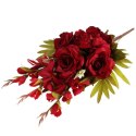 Bukiet płaska wiązanka nagrobna mix gladioli róż i piwonii 68cm BORDOWA