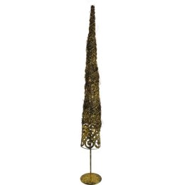 CHOINKA STOŻEK - RATTAN Z METALEM 98CM BRĄZOWA