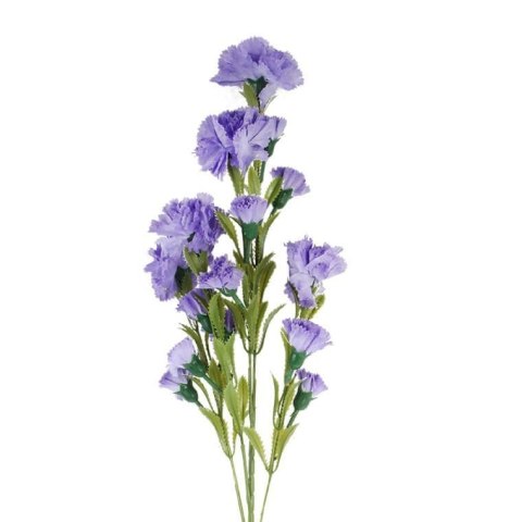 Gałązka z Sztucznymi Goździkami Fioletowymi - 15 Kwiatów, Wysokość 86 cm