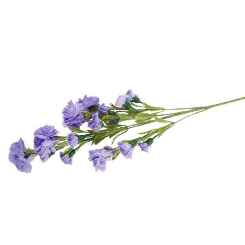 Gałązka z Sztucznymi Goździkami Fioletowymi - 15 Kwiatów, Wysokość 86 cm
