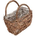 PODKŁAD FLORYSTYCZNY KOSZYK OSŁONKA Z FASZYNY RATTANOWEJ 20 CM