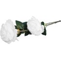 Sztuczna Gałązka z Trzema Piwoniami 65 cm - Kolor Biały