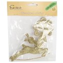 ZAWIESZKA DEKORACYJNA RENIFER BROKATOWY 18 CM ZŁOTY