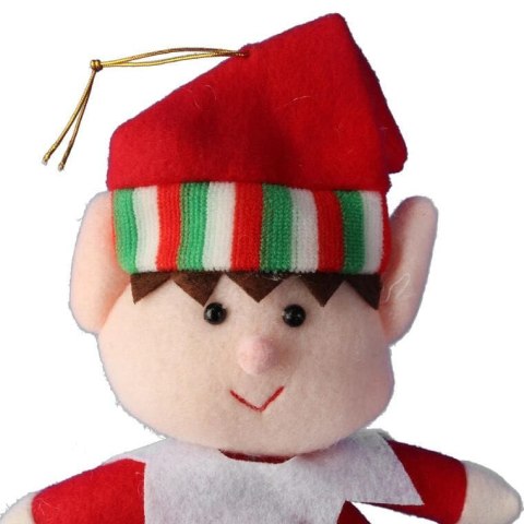 Czerwony Elf Bożonarodzeniowy do Zawieszenia 30 cm