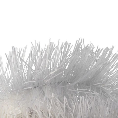 Gęsty Łańcuch Choinkowy Goliat z Białej Metalizowanej Folii 10cm x 300cm