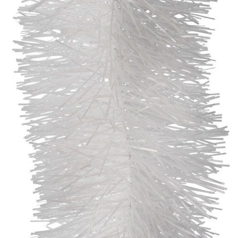 Gęsty Łańcuch Choinkowy Goliat z Białej Metalizowanej Folii 10cm x 300cm