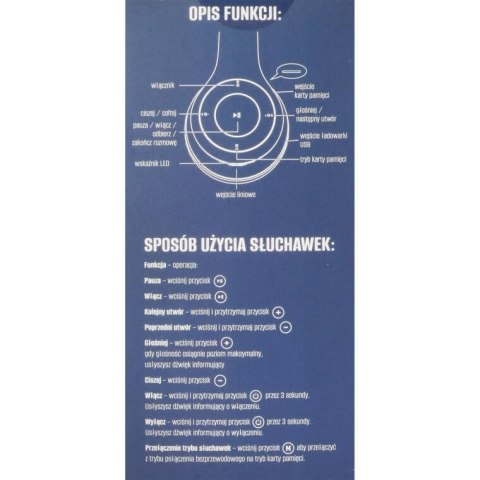 SŁUCHAWKI BEZPRZEWODOWE SKŁADANE NAUSZNE KOLOR ZIELONY