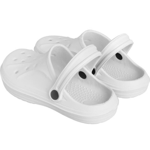 DAMSKIE KLAPKI ogrodowe/basenowe buty LEKKIE chodaki PIANKOWE BIAŁE/38