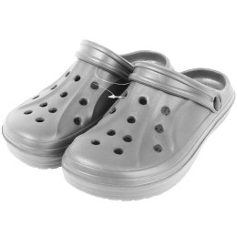 MĘSKIE KLAPKI ogrodowe/basenowe buty LEKKIE chodaki PIANKOWE SZARE 43