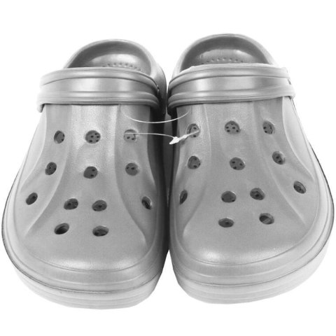 MĘSKIE KLAPKI ogrodowe/basenowe buty LEKKIE chodaki PIANKOWE SZARE 43