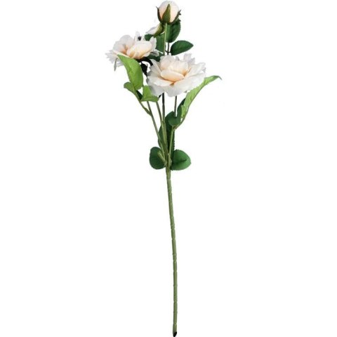 Sztuczna Gałązka Kamelii w kolorze kremowym - Dekoracja o Wysokości 54 cm