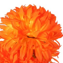 Bukiet 7 dużych chryzantem w kolorze pomarańczowym 74 cm