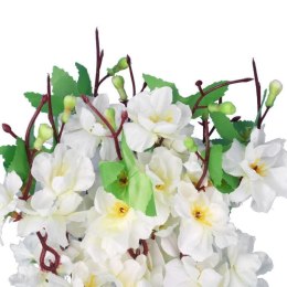 Bukiet 9 JABŁONI w kolorze BIAŁYM 38 cm