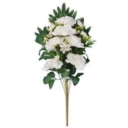 Bukiet płaski z różami 60cm BIAŁY