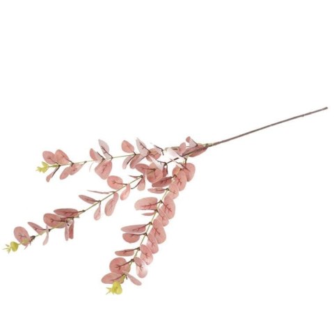 Gałązka Sztucznych Liści Eukaliptusa 80 cm różowa