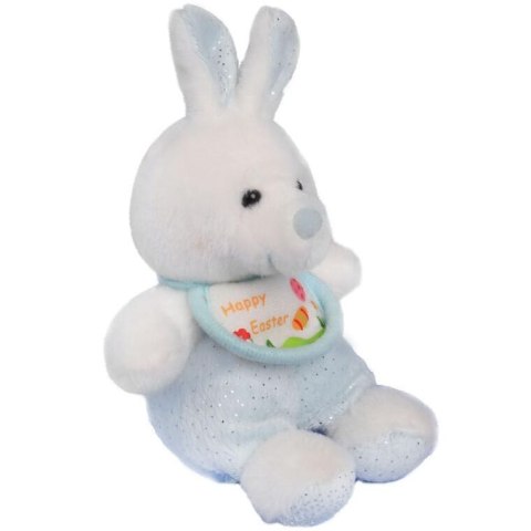 Niebieski Pluszak KRÓLIK Wielkanocny z Napisem 'Happy Easter