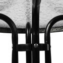 STOLIK OKRĄGŁY BISTRO OGRODOWY SZKLANY BALKONOWY 60 cm