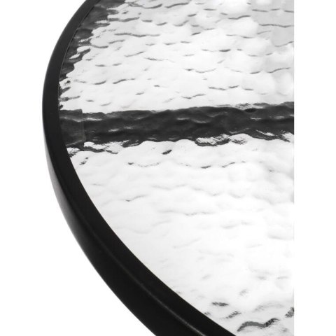 STOLIK OKRĄGŁY BISTRO OGRODOWY SZKLANY BALKONOWY 60 cm