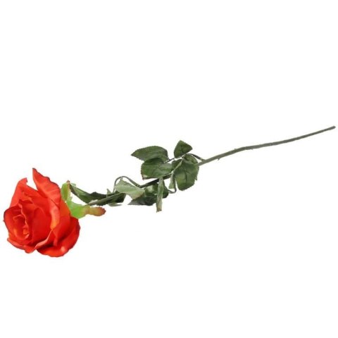 Sztuczna Gałązka Róży kolor Pomarańczowy- Dekoracja Wysokość 70 cm
