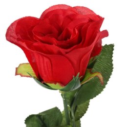 Sztuczna Róża w Pąku Bordowa - 74 cm