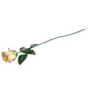 Sztuczna Róża w Pąku Żółto różowa- 74 cm
