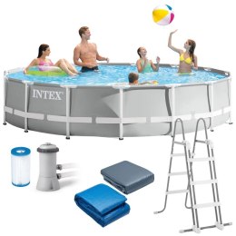 Basen ogrodowy stelażowy Prism Frame 457x107 cm z pompą filtrującą INTEX 26724 NP