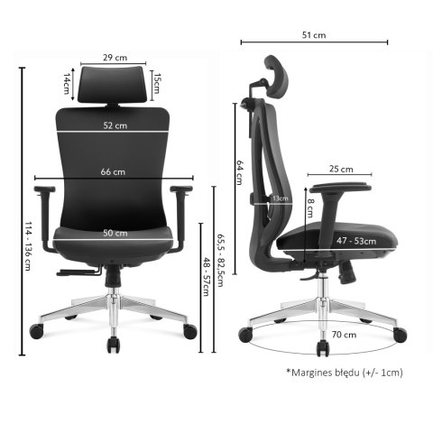 Fotel biurowy ergonomiczny ANGEL GelatO