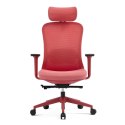 Fotel biurowy ergonomiczny ANGEL fizjO czerwony z funkcją masażu
