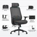 Fotel biurowy ergonomiczny ANGEL runO czarny