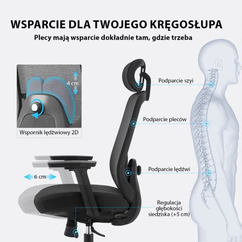 Fotel biurowy ergonomiczny ANGEL runO
