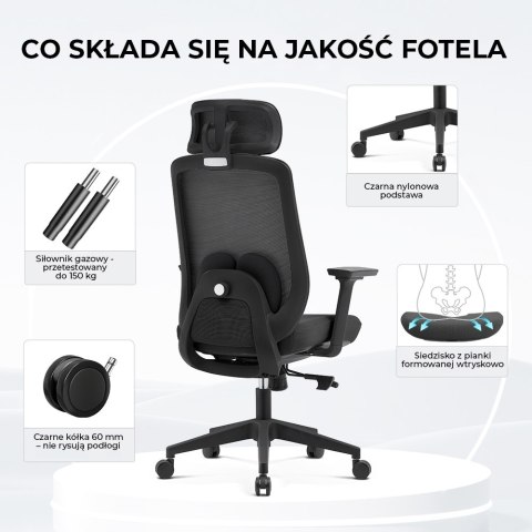 Fotel biurowy ergonomiczny ANGEL runO