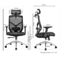 Fotel biurowy ergonomiczny Rosa granatowy ANGEL