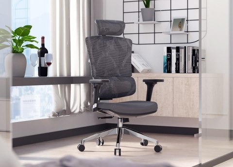 Fotel ergonomiczny ANGEL biurowy obrotowy Dakota 2.0 Grafitowy