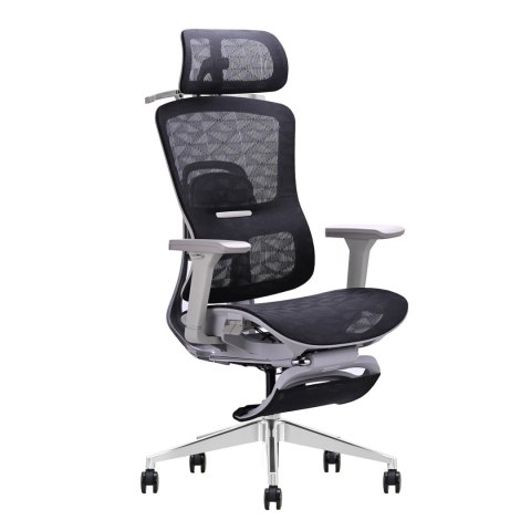 Fotel ergonomiczny ANGEL biurowy obrotowy Homer Czarno-Szary