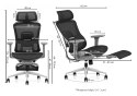 Fotel ergonomiczny ANGEL biurowy obrotowy Homer Czarno-Szary
