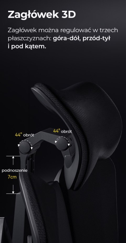 Fotel ergonomiczny gamingowy Angel Furia Black